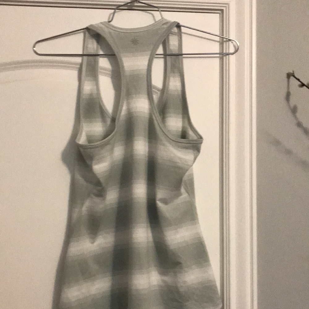 Athleta workout tank top grey and white